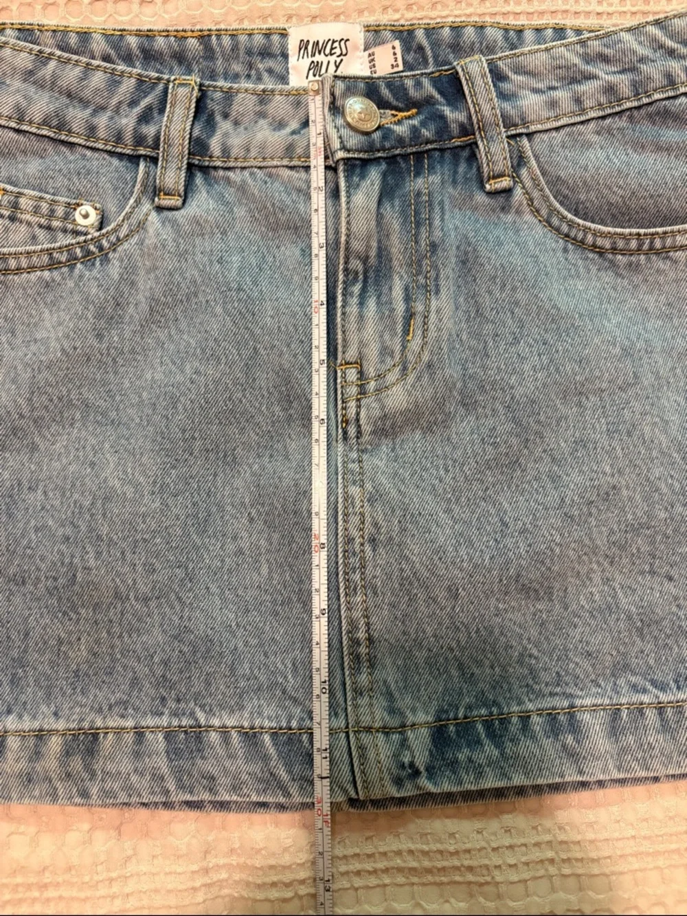 Princess Polly Light Blue Denim Mini Skirt - Picture 7 of 7